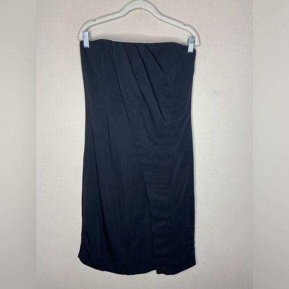 NWT Anine Bing Halle Midi Black Dress Strapless Size L - Picture 8 of 13